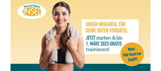 Unser Mega-Angebot für deine guten Vorsätze: Gratis-Training bis 1. März 2023! Unser Mega-Angebot für deine guten Vorsätze: Gratis-Training bis 1. März 2023!
